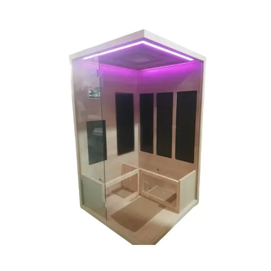 Ing jero ruangan Sauna Infrared Tebih 2-3 Wong Hemlock Kayu