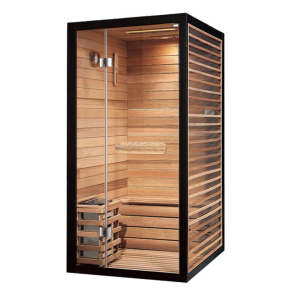 Siji-siji omah spa Steam sauna kanthi timer - digawe saka kayu cedar alami Siji-siji omah spa Steam sauna kanthi timer - digawe saka kayu cedar alami